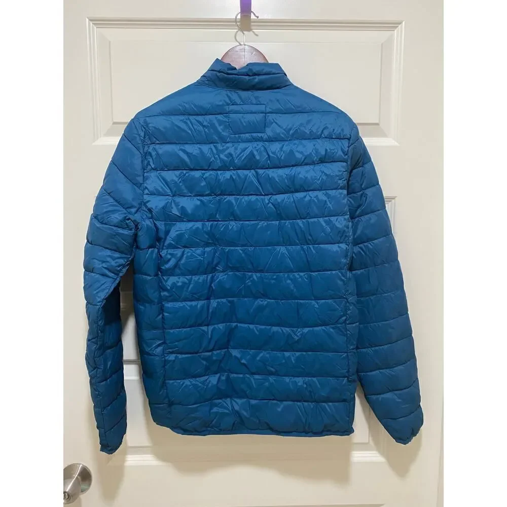 Old Navy Water Resistant Travel Quilted Jacket Blue Gorp Core Nylon Men's Size S